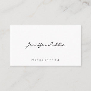 Modern Elegant Minimaal Eenvoudig Kalligrafiescrip Visitekaartje
