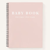 Modern Elegant Minimaal Pastel Roze Baby Boek (Voorkant)