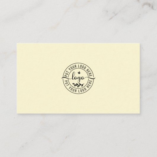 Modern Elegant Minimaal Zwart en Crème Beige Kleur Visitekaartje (Achterkant)