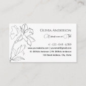 Modern Elegant minimaal zwart-wit Visitekaartje (Voorkant)