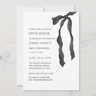 Modern Elegant Minimal Bow Open huis Afstuderen Kaart