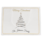 Modern Elegant Minimal Christmas Tree  Groot Cadeauzakje (Voorkant)