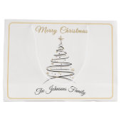 Modern Elegant Minimal Christmas Tree  Groot Cadeauzakje (Achterkant)