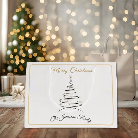 Modern Elegant Minimal Christmas Tree  Groot Cadeauzakje