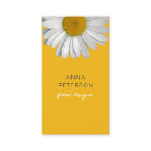 Modern Elegant Minimal Daisy Flower Yellow Black