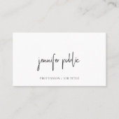 Modern Elegant Minimal Design Sjabloon Typografie Visitekaartje (Voorkant)