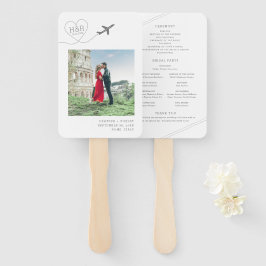 Modern Elegant Minimal Destination Wedding Program Handwaaier