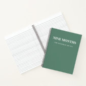 Modern Elegant Minimal Green Pregnancy Gift Notitieboek (Binnen)