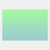 Modern Elegant Minimal Ombre Pink Blauwe Groenen Inpakpapier Vel (Voorkant 2)