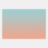 Modern Elegant Minimal Ombre Pink Blauwe Groenen Inpakpapier Vel (Voorkant)