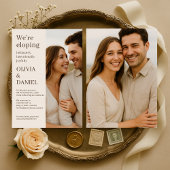 Modern Elegant Minimal Photo Elopement  Kaart