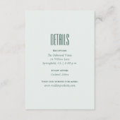 Modern Elegant Minimal QR Code Wedding Details Enc Informatiekaartje (Voorkant)