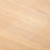 Modern Elegant Minimal Wedding Acryl Uitnodigingen (Laagn)