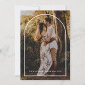Modern Elegant Minimalist Arch 2 Foto Wedding Kaart (Achterkant)