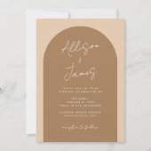 Modern Elegant Minimalist Arch Wedding Kaart (Voorkant)