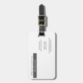 Modern Elegant Minimalist Bagagelabel (Voorkant verticaal)