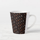 Modern Elegant Minimalist Caffe Latte Typografie L Mok (Rechts)