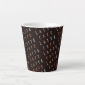 Modern Elegant Minimalist Caffe Latte Typografie L Mok (Voorkant)