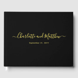 Modern Elegant Minimalist Chic Personalize Wedding Gastenboek