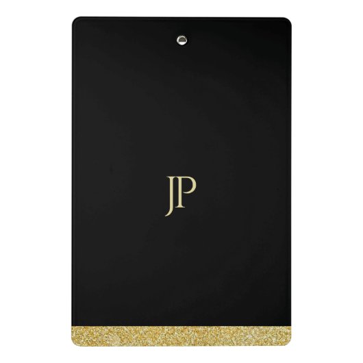 Modern Elegant Minimalist Design Trendy Monogram Mini Klembord (Achterkant)