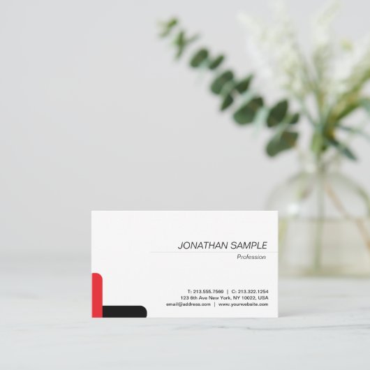 Modern Elegant Minimalist Design Trendy Plain Visitekaartje (Staand voorkant)