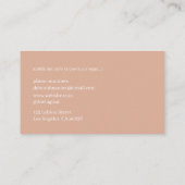 Modern Elegant Minimalist Dusty Roos Visitekaartje (Achterkant)