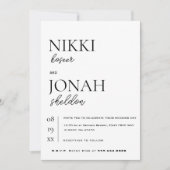 Modern Elegant Minimalist en Clean Wedding Kaart (Voorkant)