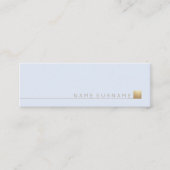 Modern Elegant Minimalist Gold Accent Pastel Blue Mini Visitekaartje (Voorkant)