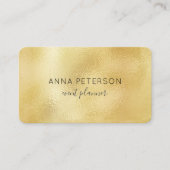 Modern Elegant Minimalist Gold Foil Black Visitekaartje (Voorkant)