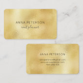 Modern Elegant Minimalist Gold Foil Visitekaartje (Voorkant / Achterkant)