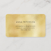 Modern Elegant Minimalist Gold Foil Visitekaartje (Achterkant)