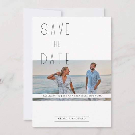 Modern Elegant Minimalist Photo Couple Wedding (Voorkant)