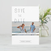 Modern Elegant Minimalist Photo Couple Wedding (Staand voorkant)