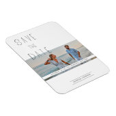 Modern Elegant Minimalist Photo Couple Wedding Magneet (Rechterzijde)