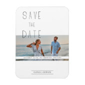 Modern Elegant Minimalist Photo Couple Wedding Magneet (Verticaal)