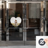 Modern Elegant Minimalist Photo Weddenschap Welkom Raamsticker (Kantoordeur)