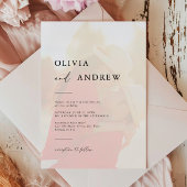 Modern Elegant Minimalist Photo Wedding Invitation Kaart