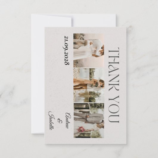 Modern Elegant Minimalist Photo Wedding RSVP Kaartje (Achterkant)