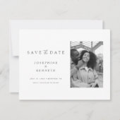 Modern Elegant Minimalist Photo Wedding Save The Date (Voorkant)