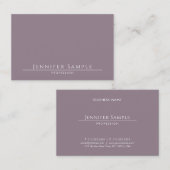 Modern Elegant Minimalist Salon Luxury Plain Visitekaartje (Voorkant / Achterkant)