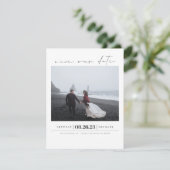 Modern Elegant Minimalist Save the Date Photo (Staand voorkant)