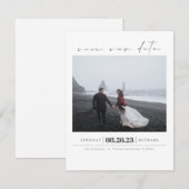 Modern Elegant Minimalist Save the Date Photo (Voorkant / Achterkant)