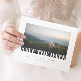 Modern Elegant Minimalist Save the Date Photo