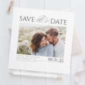 Modern Elegant Minimalist Save the Date Photo