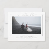 Modern Elegant Minimalist Save the Date Photo (Voorkant)