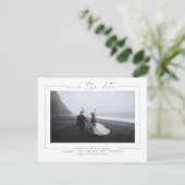 Modern Elegant Minimalist Save the Date Photo (Staand voorkant)