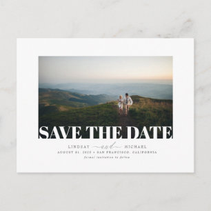 Modern Elegant Minimalist Save the Date Photo Aankondigingskaart