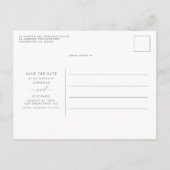 Modern Elegant Minimalist Save the Date Photo Aankondigingskaart (Achterkant)