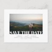 Modern Elegant Minimalist Save the Date Photo Aankondigingskaart (Voorkant)
