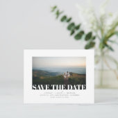 Modern Elegant Minimalist Save the Date Photo Aankondigingskaart (Staand voorkant)